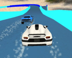 Water slide cars game