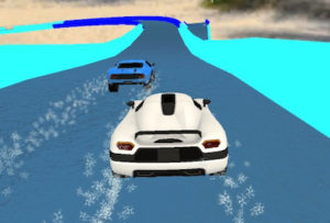 Water slide cars game