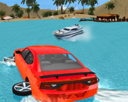 water slider car race