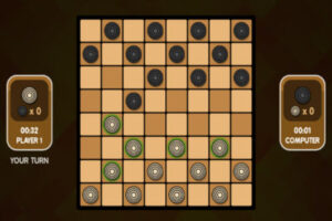 Checkers for 1 and 2 players